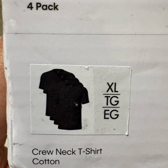 NEW | Calvin Klein Black Crew Neck T-Shirt 4 Pack | Size XL - Picture 2 of 5
